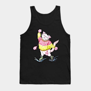 cat on skates Tank Top